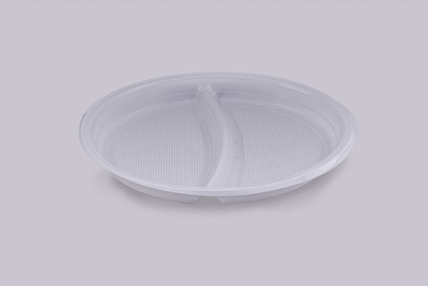 220MM BEYAZ TABAK 2 BÖLMELİ PP - 1200 ADET